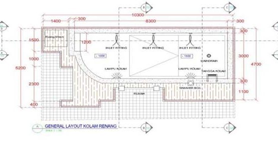 Gambar Kerja Struktur Kolam Renang