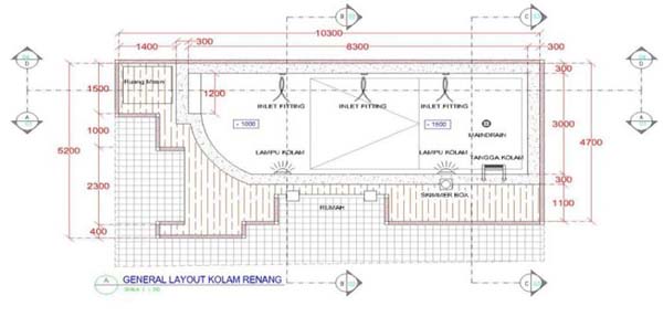 Gambar Kerja Struktur Kolam Renang