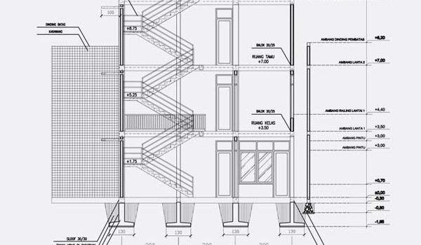 Struktur Gedung 4 Lantai