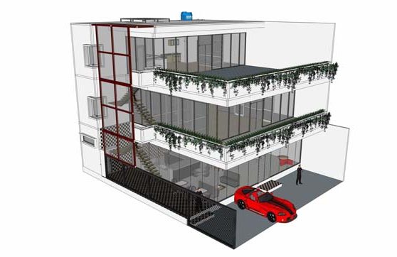 Konstruksi Bangunan 3 Lantai